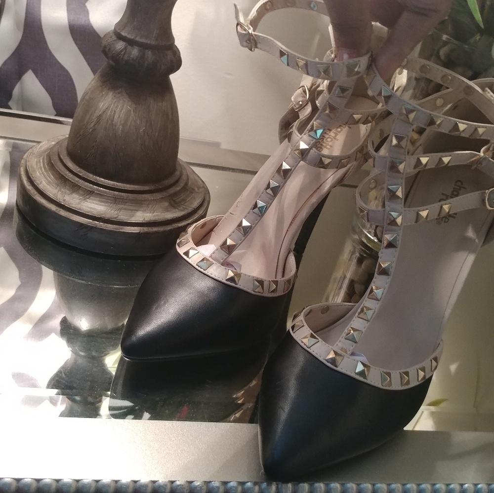 Studded Slingback Pumps